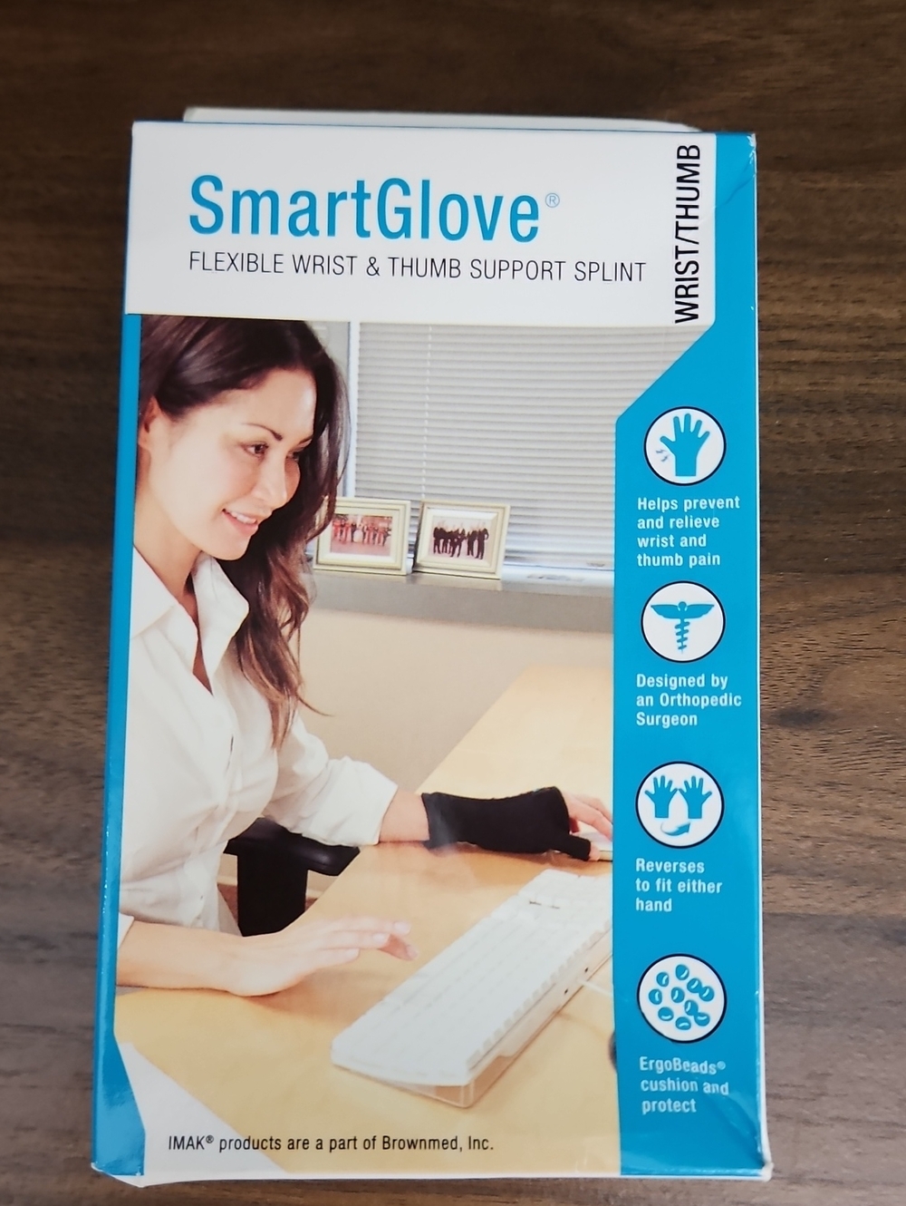 SmartGlove Flexible Wrist & Thumb Support Splint - Black (Small)